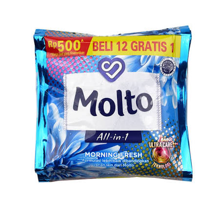 MOLTO PELEMBUT & PEWANGI PAKAIAN MORNING FRESH RCG 12x10mL