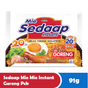 SEDAAP MIE MIE INSTANT GORENG PCK 91g